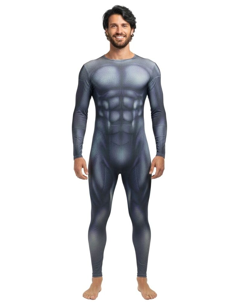 אוברול בסיס שחור עם הדפס שרירים