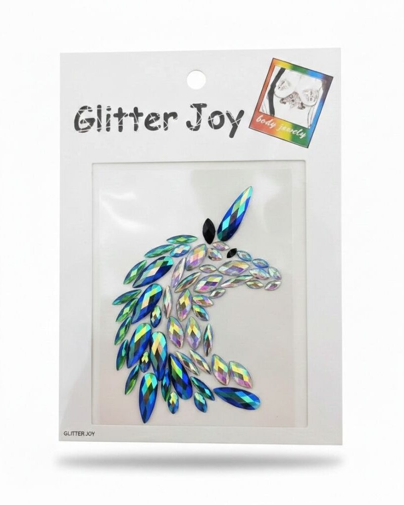 מדבקת אבנים חד קרן גדול