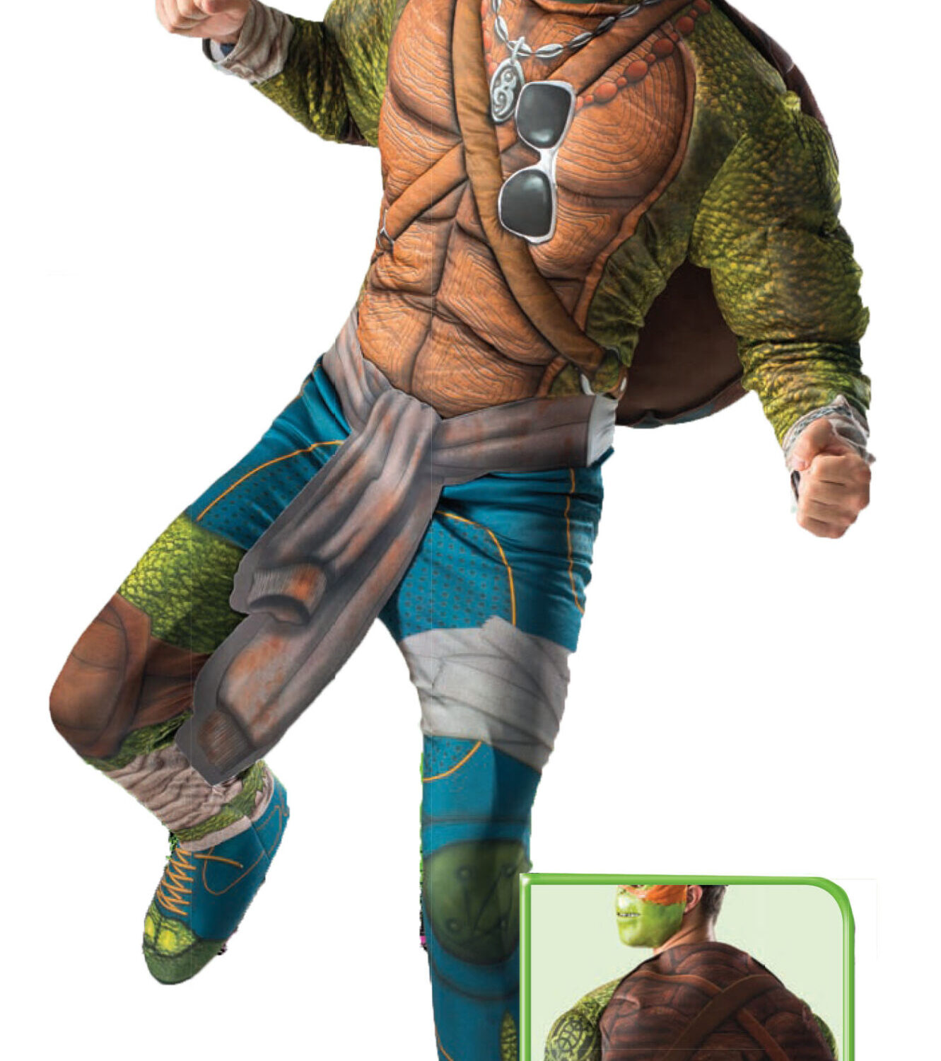 תחפושת מיכאלנג'לו צבי הנינג'ה שרירי דלוקס