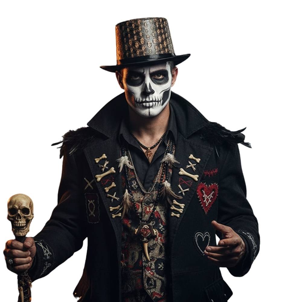 כובע וודו מידברן בעיצוב פרימיום עם גולגולות