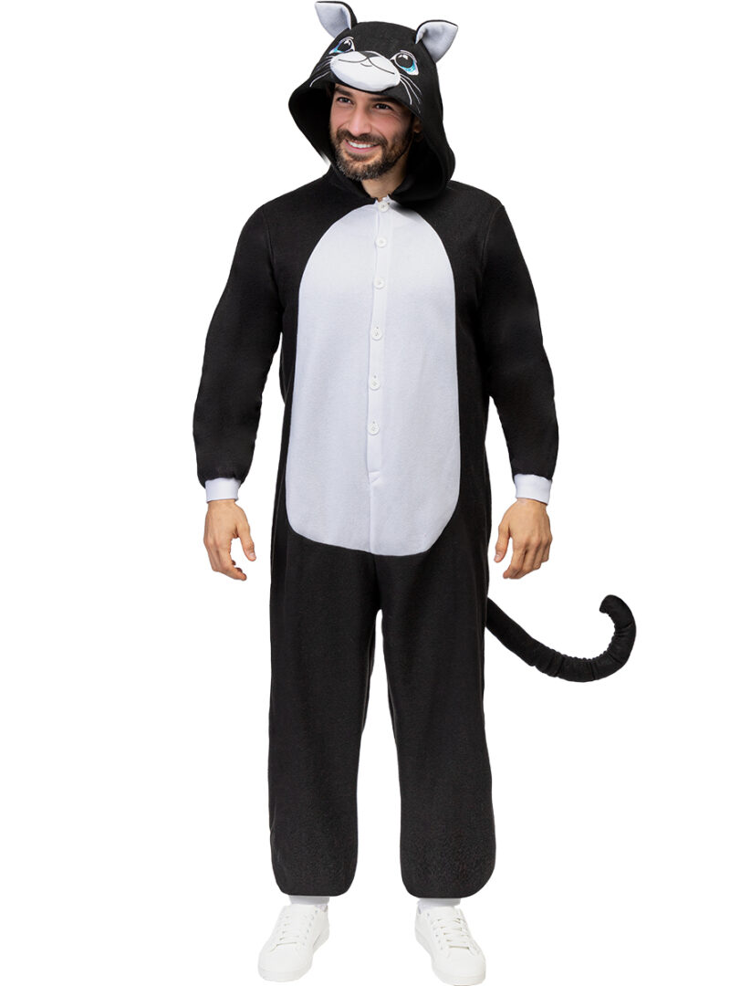 תחפושת וונזי חתול שחור לבן מידה L-XL