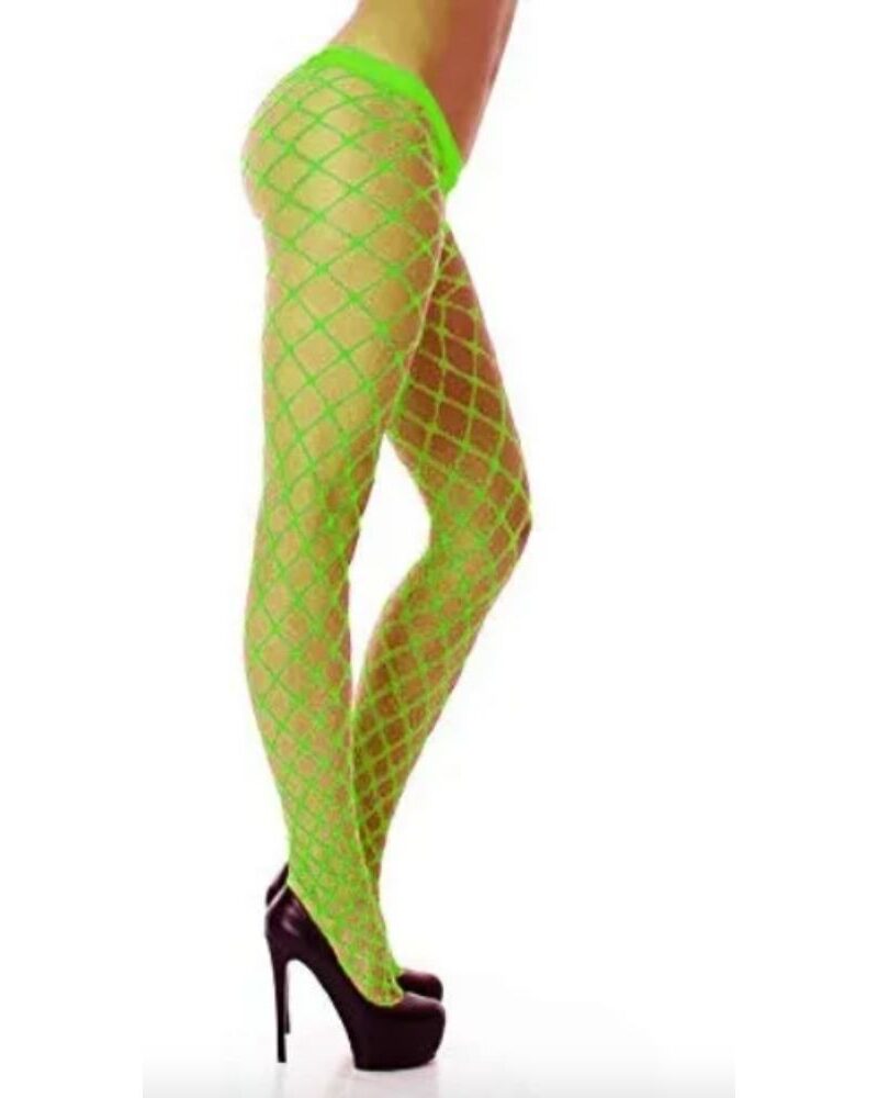 גרביון רשת ירוק חורים גדולים