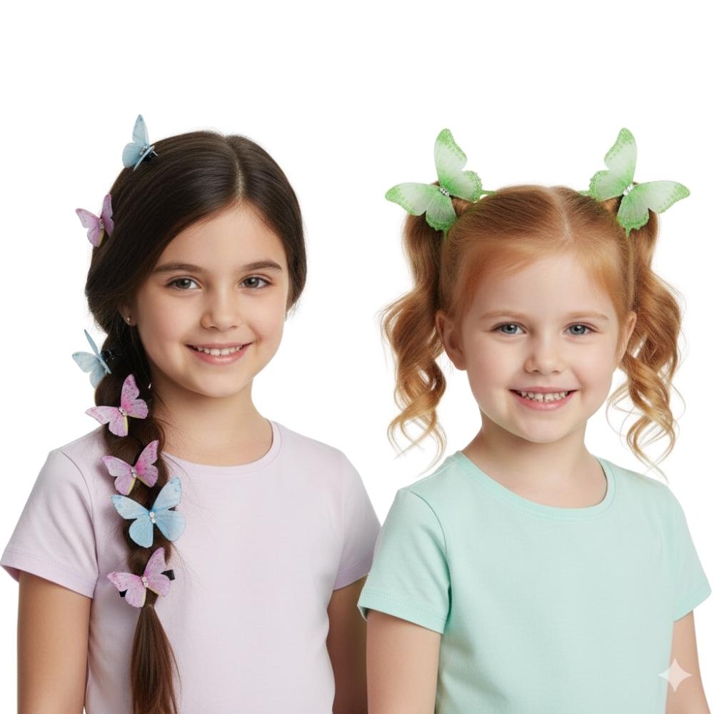 סט סיכות פרפרים לשיער