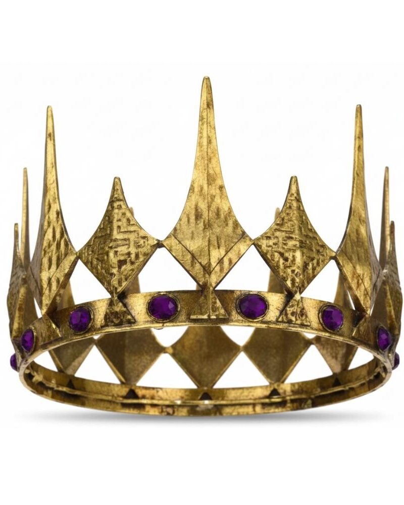 כתר מלך מוזהב ומרשים האביזר המושלם לתחפושת מנצחת