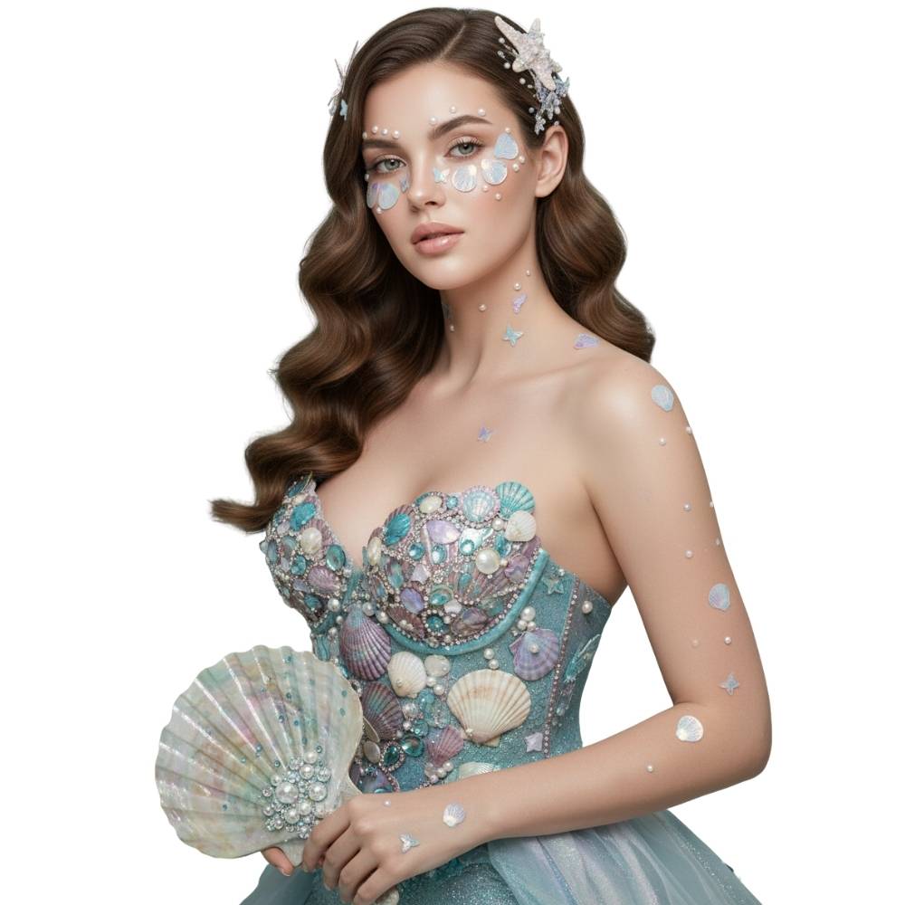 מדבקות תלת־ממד פרל שקופות פרימיום