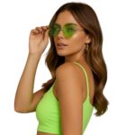 משקפי שמש חייזר שקופות ירוקות תמונה 5