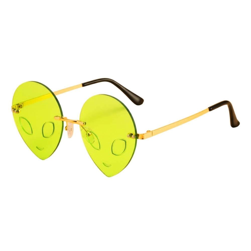 משקפי שמש חייזר שקופות ירוקות