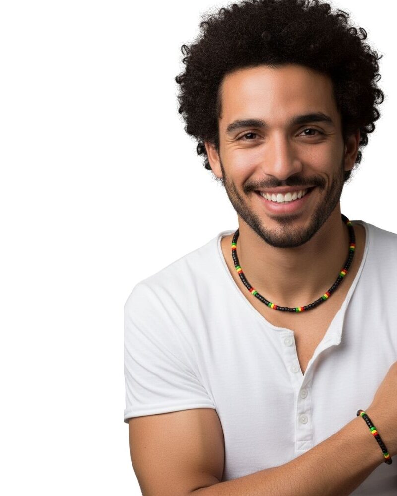 סט שרשרת וצמיד בוב מארלי