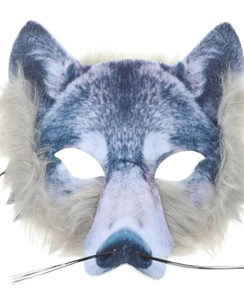 מסכות EVA חיות פרא פרוותיות 🦁  אריה , ינשוף 🦉 זאב 🐺 - זאב