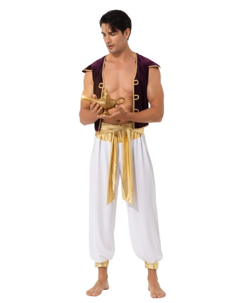 תחפושת אלאדין מלכותי לגבר : גרסת פרימיום ✨