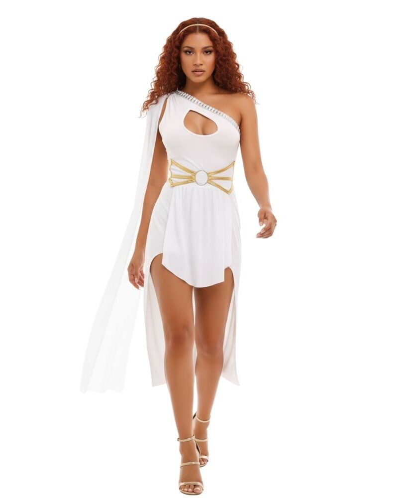 תחפושת אלה יוונית מעוצבת : שחור / לבן