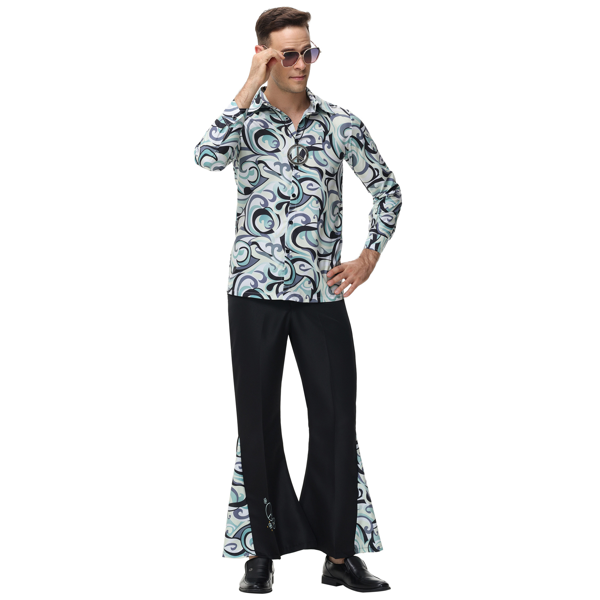 תחפושת היפי דיסקו : פסיכדלית לגבר לוק שנות ה־70 שחוזר בענק!✌️🟣