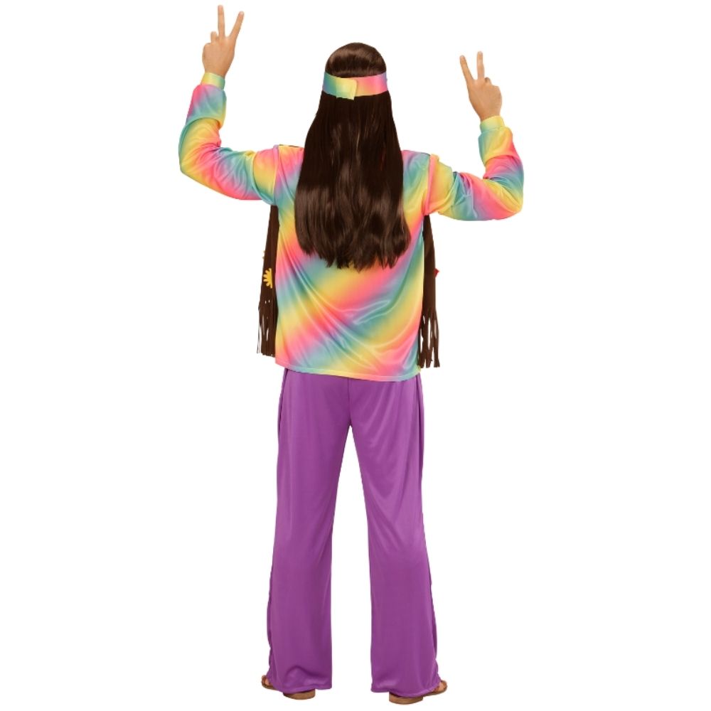 תחפושת היפי צבעונית לגבר : לוק פסיכדלי מושלם לפורים🌈✌️