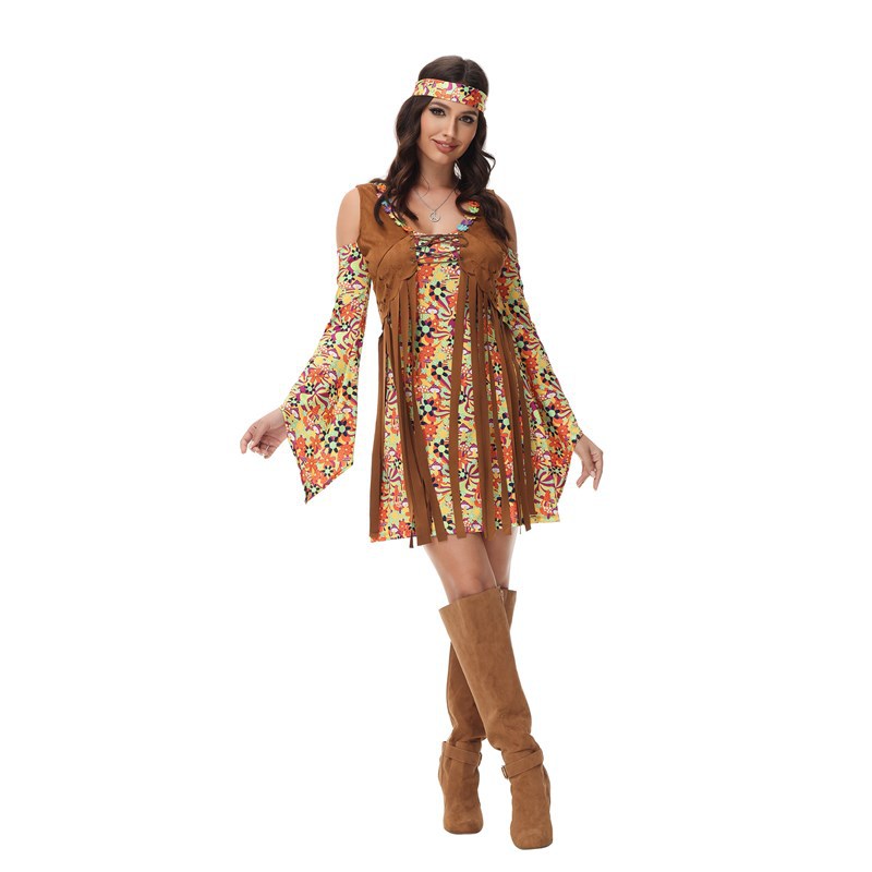 תחפושת היפית וינטג' לנשים : לוק פרחוני מושלם מהסבנטיז ✌🌼