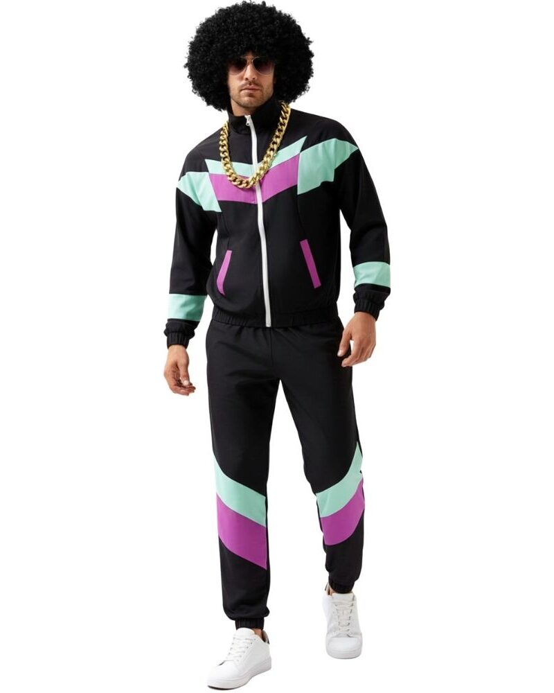 תחפושת רטרו גבר - חליפת מסיבות שחור-מנטה-לילה 🎉