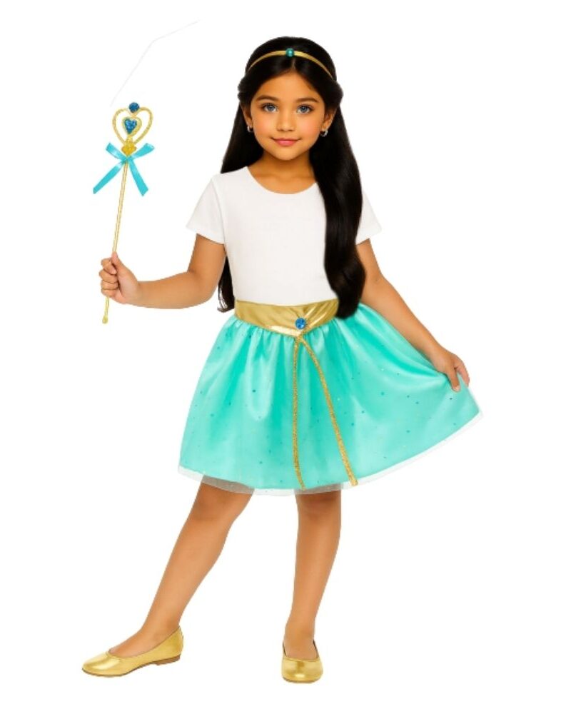 סט נסיכה יסמין לילדות : חצאית, קשת לשיער ושרביט ✨👑
