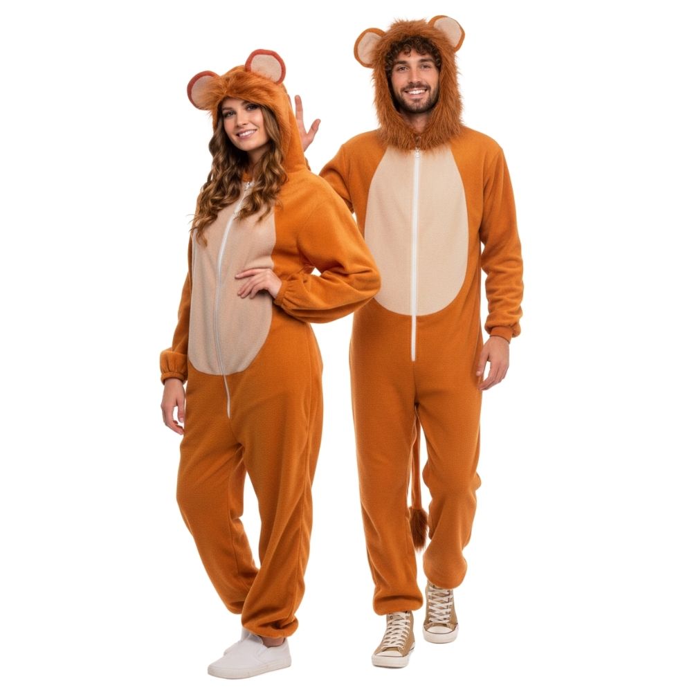 תחפושת וונזי אריה לנשים וגברים : אוברול חמים, כיפי ומצחיק 🦁✨