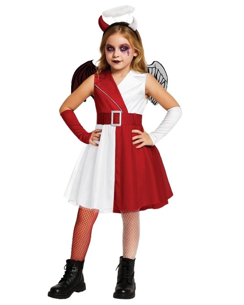 תחפושת חצי מלאך חצי שטן לילדות 😈😇