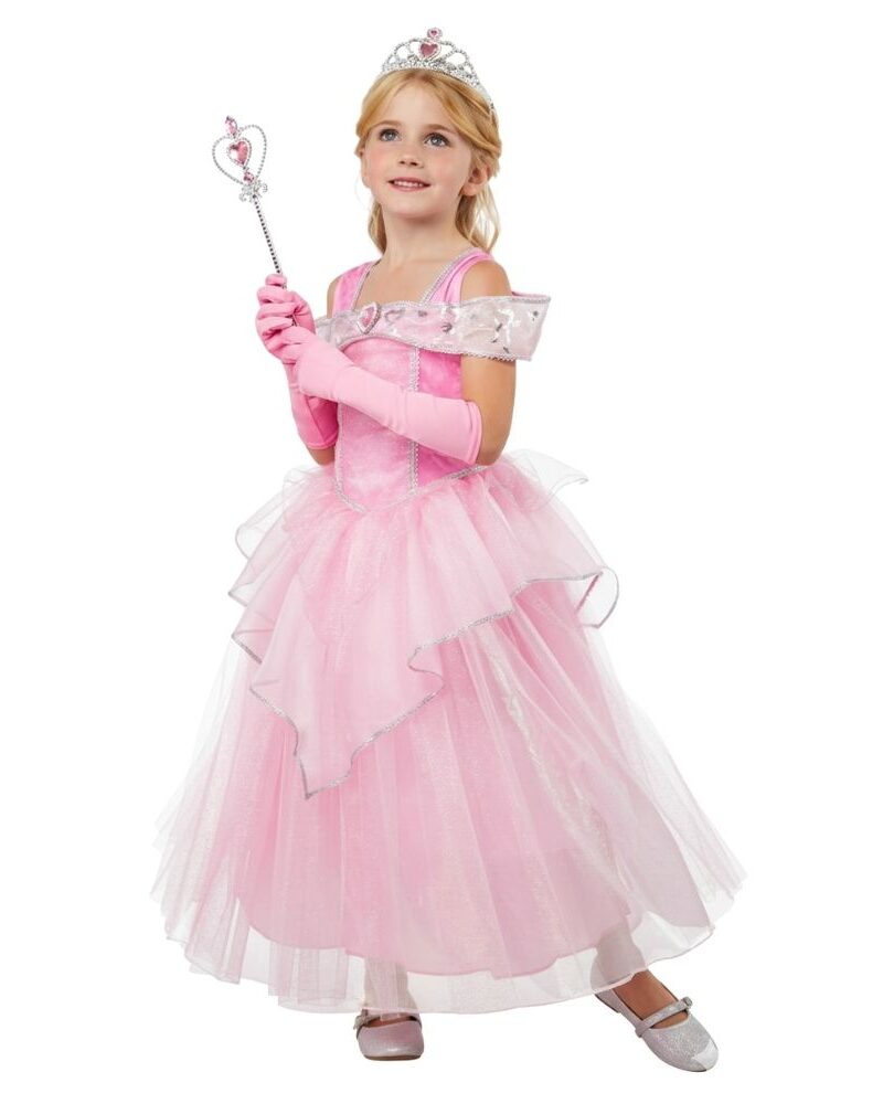 תחפושת נסיכה ורודה לילדות 3-4 שנים / 98-104 ס״מ 👑