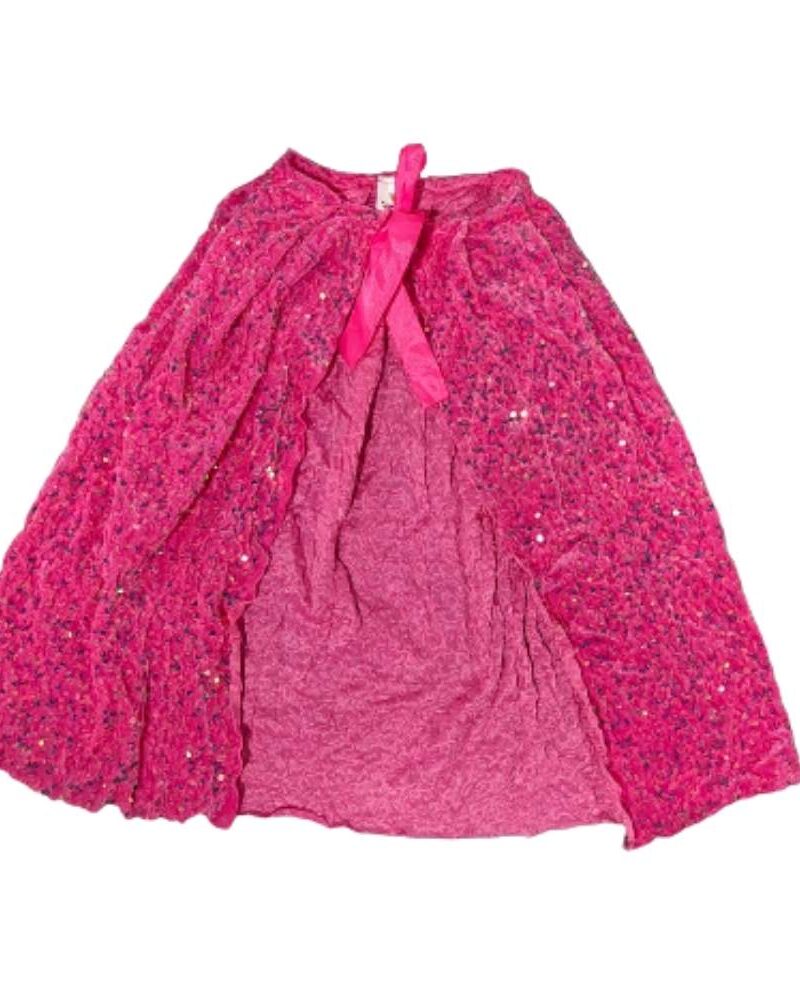 גלימת פייטים יוקרתית ורודה 💖 אביזר משלים מושלם לתחפושת ואירועים