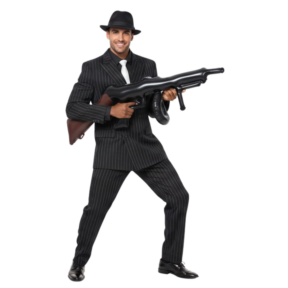 רובה מאפיה ענק מתנפח (טומסון) - אביזר תחפושת מושלם לגנגסטרים ומסיבות
