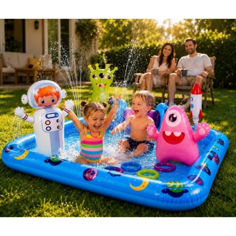 בריכת פעילות מפלצות עם מזרקת מים 240x200